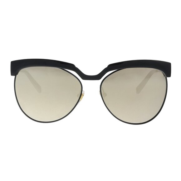MCM NWT Authentic Women\'s Clubmaster 58mm Metal Frame Sunglasses SHINY BLACK main image 9